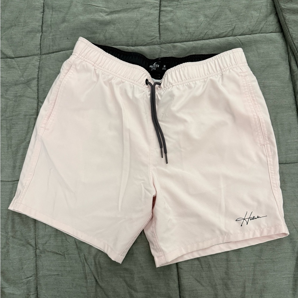 Hollister Blush Pink Shorts with Black Waistband
